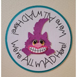 Unbranded Alice in Wonderland, Cheshire Cat Tag. Scrapbook, Card making Paper Piecing