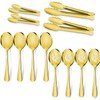 12PCS Gold Stainless Steel Serving Utensils Sets - Large Serving
