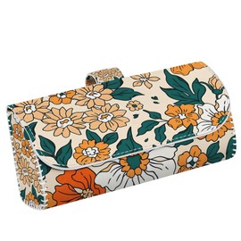 UntilPlan Printed Sunglasses Holder for Car,Auto Eyeglasses Organizer Case with Hidden Magnetic Closure,Vehicle Visor Accessories