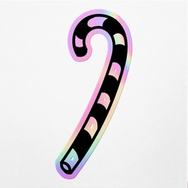 Holographic Decal Stickers of Candy Cane Premium Waterproof Vinyl Decal Stickers for Laptop Phone Accessory Helmet Car Window Mug Tuber Cup Door Wall Decoration ANDVER3d3549bHO