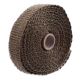 Cinta Térmica Para Escape Termica,CBayoneta De Aceite Sentra 2004,inta Termica Para Escape,5M Exhaust Wrap Car Insulation Tape Exhaust Heat Wrap With 4 Stainless Steel Cable Ties(Brown)