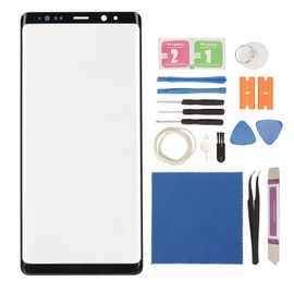 Phone Front Outer Lens Glass Screen Replacement Mobile Phone Front Glass Repair Kit for Galaxy Note 8 Black