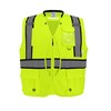 Global Glove FrogWear High-Visibility Kitchen Sink Premium Surveyors Safety Vest,