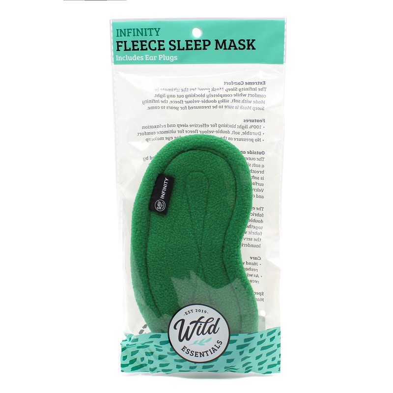 Wild Essentials Infinity Fleece Luxury Sleep Mask - Green Goddess
