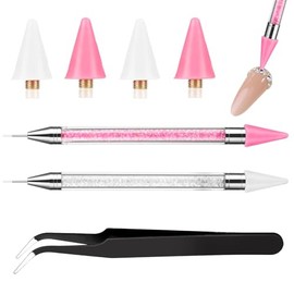 2-Piece Rhinestone Applicator Set with Wax and Picker Pens for Precision Crafting, Nail Art, and Jewelry Design