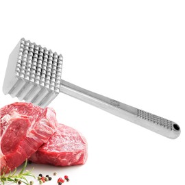 TrueCraftware- 9-3/4" Meat Tenderizer Aluminum Head and Handle- Meat Tenderizer Hammer Dual-side Mallet for Kitchen Heavy Duty Pounder For Tenderizing Steak Beef Chicken and Fish