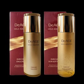 Charmzone Deage Gold Edition Enriched 2 types skin toner + emulsion 110ml each / 참존 디에이지 골드 애디션 인리치드 2종 스킨 토너 + 에멀젼 각 110ml