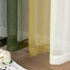 MIULEE Curtains Olive Green Transparent Living Room Modern Curtain Two-Tone