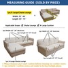 Eismodra Sectional Couch Covers Chaise Cushion Cover for Sofa L