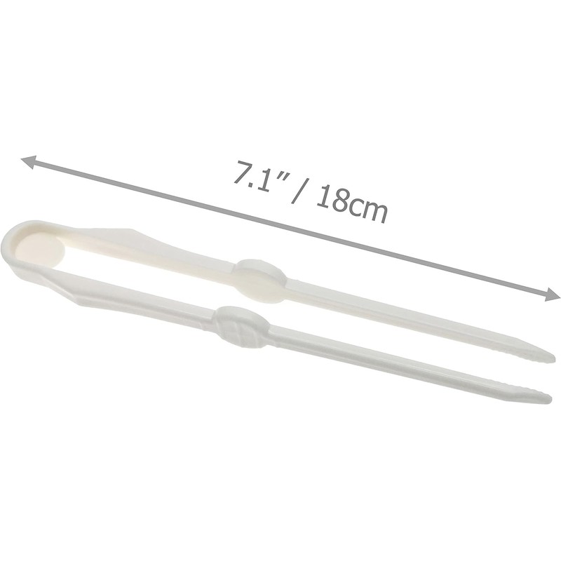 Chip Tongs Salad Food Clip (White, 18CM)