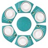 PIGCHCY Wedge Shaped Placemats Set of 6 with Centerpiece Round