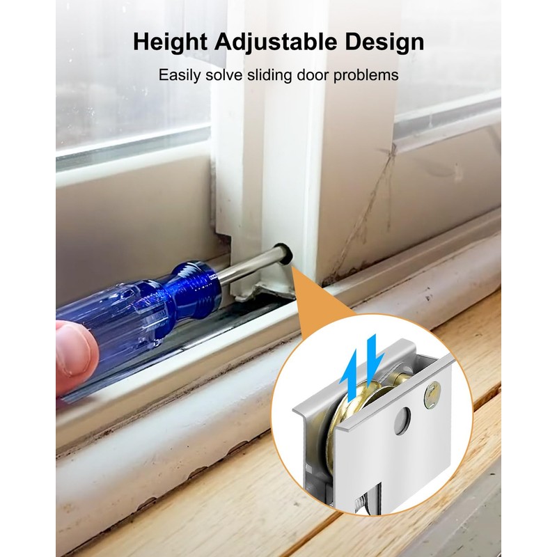 Replace 0C5Y00P0 Sliding Patio Door Rollers Compatible with P-Ella Sliding