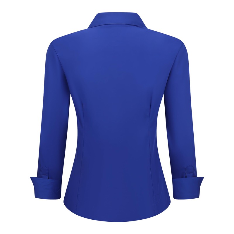 Womens Button Down Shirts Long Sleeve Regular Fit Basic Simple