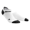 CEP Women's No Show Compression 3.0 Run Socks White/Dark Grey