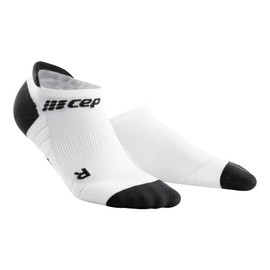 CEP Women's No Show Compression 3.0 Run Socks White/Dark Grey Size 4