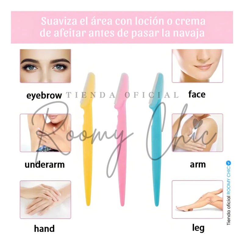 Perfiladores de Cejas Roomy Chic Pack 60 Facial Elimina Vello