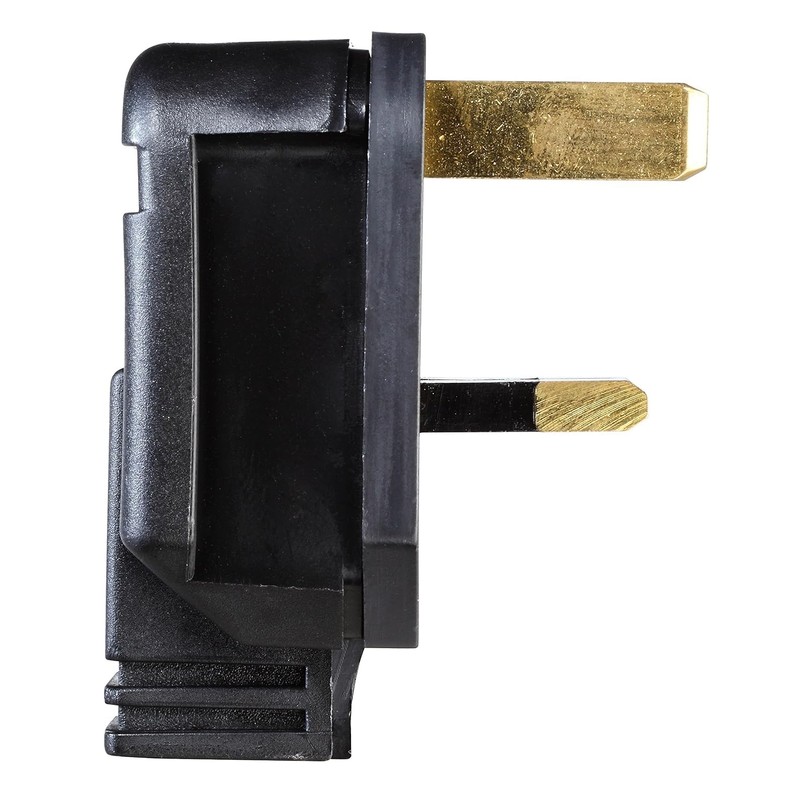 Heavy-Duty Rubber Plug 3-Pin UK 13A (Black)– Durable Rubber Plug