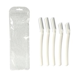 Beauty7 Brow Touch Up Razors Facial Razors Eyebrow Razor Touch-Up Dermaplaning Tool Facial Hair and Peach Fuzz Remover with Protective Blade Cover Face Shavers for Women and Men 5pcs