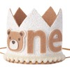 Little Bear Wild One Birthday Hat - Neutral Bear Crown