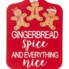 Gingerbread Spice and Everything Nice Red Decorative Hanging Plaque, 30cm