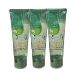 The Saem Jeju Fresh Aloe Soothing Gel 250ml Tube (3 Pieces) Moisturizing, 250ml / 더샘 제주 생생 알로에 수딩젤 튜브250ml 3개 촉촉, 250ml
