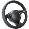 SEG Direct Black Car Steering Wheel Cover Small Size 14-14.25