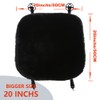 OGLAND Black Genuine Sheepskin Car Seat Cover for Fuzzy Fur