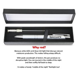 Spectra479 - Dream Catcher Red LED pen - for Dream Journaling or Writing in the Dark