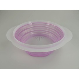 Tupperware Kitchen Utensil Mini Max Purple White Folding Colander Collapsible Colander