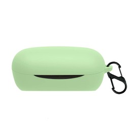 QWYJ for Sony WF-XB700 Case Carcsa Protectora de Silicona, para Sony WF-XB700 Funda de Carga Portátil con Mosquetón Llavero Anti-perdida (Verde Matcha)