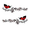 giftcity Car Decal- 1 Set Butterfly Flower Decal Sticker, Vinyl