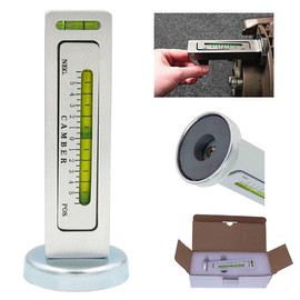 YQABLE - Alineación de rueda de calibrador de inclinación ajustable, herramienta de calibrador de curva, alineación de rueda de puntal para coche y camión