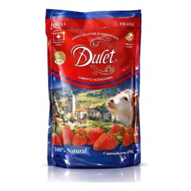 Lactosuero deshidratado en polvo-Producto Suizo-Ingredientes naturales-Con chispas de fresa deshidratada-Alta concentración de aminoácidos, vitaminas y minerales-Sabor Fresa-450g