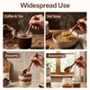 2 PCS Wooden Spoon for Eating, 6 Inch Long Small