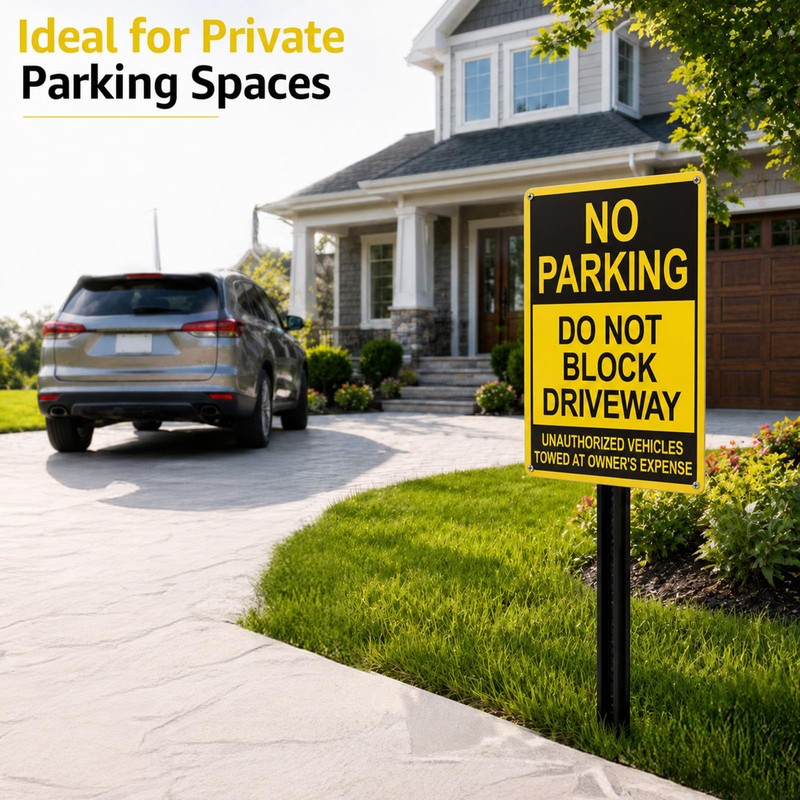 Do Not Block Driveway Sign – No Parking Unauthorized Vehicles