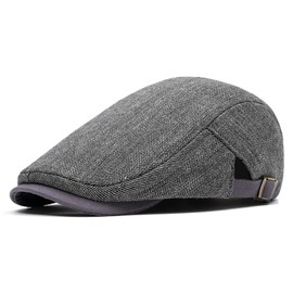 meioro Herren Baumwollmütze Herringbone Tweed Newsboy Hut Einstellbar Wolle Mischung Hüte Gatsby Cabbie Ivy Caps