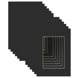 ZBEIVAN 5x7 Black Picture Mats with Core Bevel Cut Frame Mattes for 3.5x5 Pictures - Pack of 12