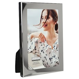 Malden International Designs Essentials Silver Metal 4 x 6 Engravable Picture Frame