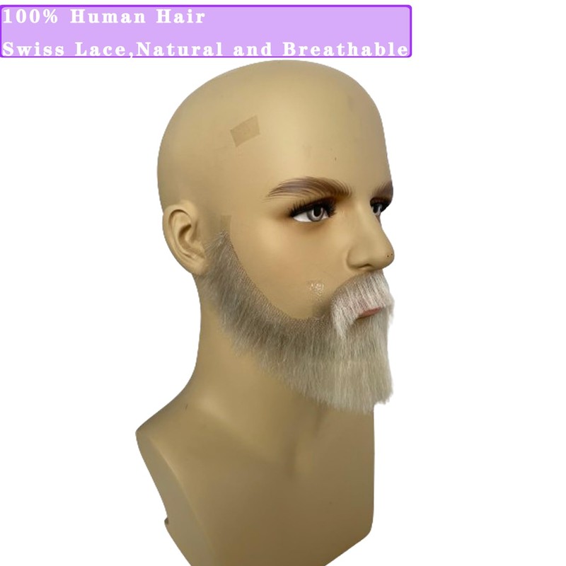 Volora Fake Beard Realistic 100% Human Hair Full Hand Tied