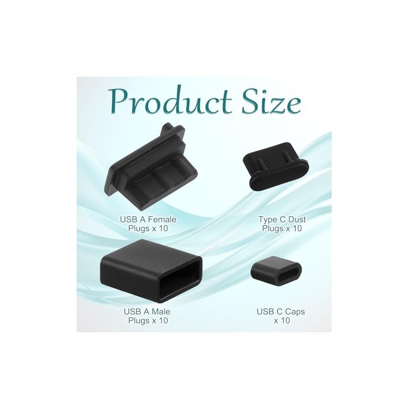 40 piezas de 4 tipos de funda USB, cubierta de