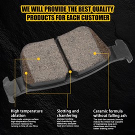 HECHENQICHE Rear Semi-Metallic Brake Pads for Honda Civic Acura RDX Accord Integra