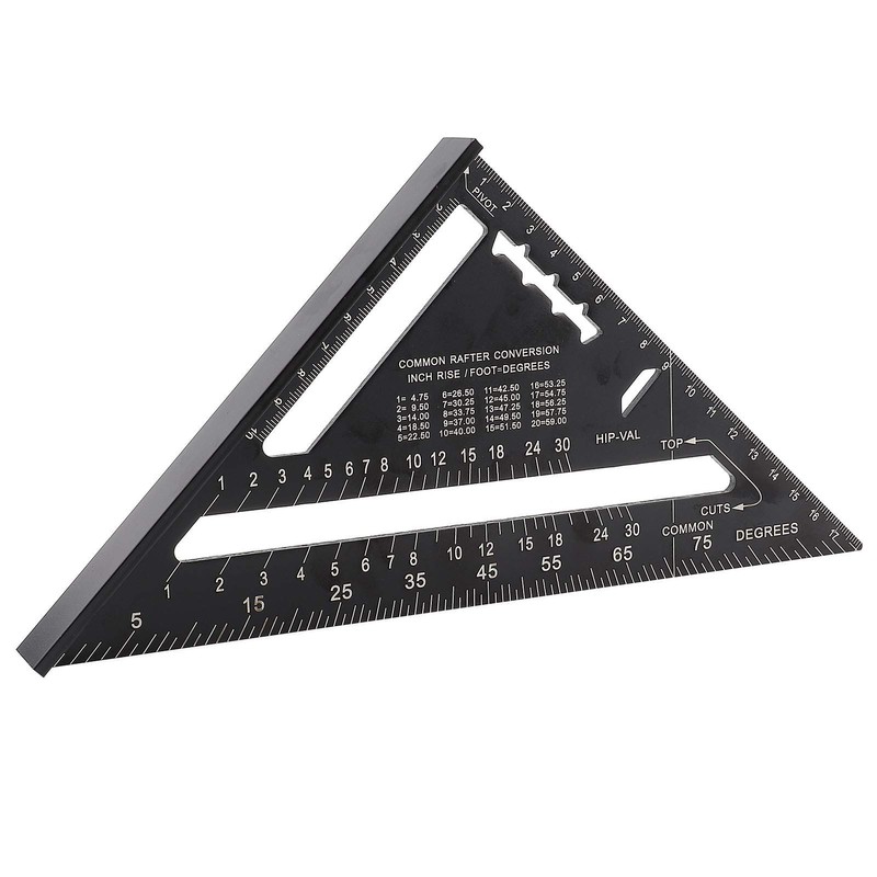 12 Inch Aluminium Alloy Triangle Protractor, Oxidation Roof Triangle Angle