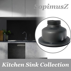 SopimusZ Sink Collection,114mm Stainless Steel and PVC Kitchen Sink Basket Strainer Plug Waste G1½