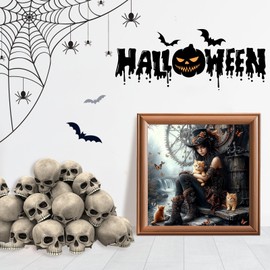 Lxmsja Steampunk Woman Diamond Art Kits for Adults, Water Wheel Diamond Painting Kits for Beginners, 5D DIY Full Drill Gem Art Crafts for Adults, Home Wall Decor 12x12 inch