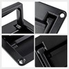 Biaungdo Concealed Recessed Pull Handle, Black Zinc Alloy Hidden Door