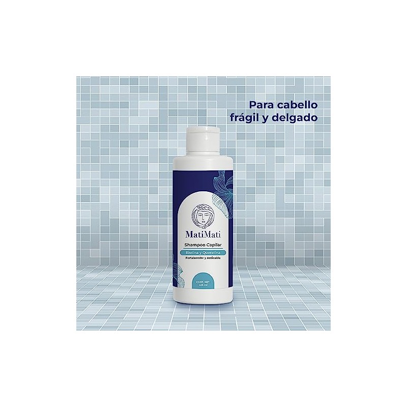 Shampoo Capilar Biotina Y Queratina MatiMati Sin sulfatos y Parabenos,