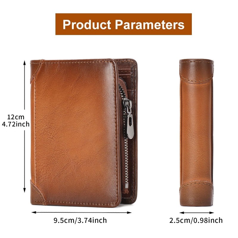 SENDEFN Men's Wallets RFID Blocking Bifold Genuine Leather Wallets for