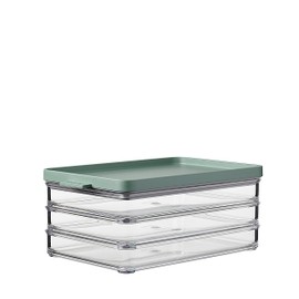 Mepal - Feinkostbehälter Omnia - Kühlschrank-Fleischbehälter - Aufbewahrung von Wurst und Aufschnitt - Kühlschrankbehälter für die Aufbewahrung und Organisation in der Küche - 3x 500 ml - Nordic sage