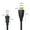UCEC Atomos 11.81"/30cm Coiled Mini HDMI to Full HDMI Cable