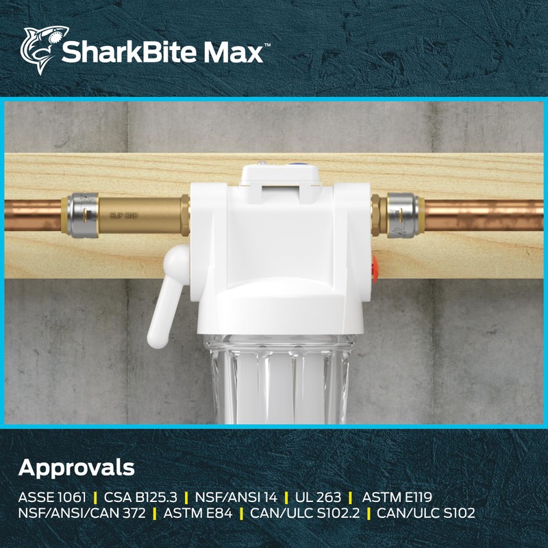 SharkBite Max 3/4 Inch x 3/4 Inch MNPT Water Filtration